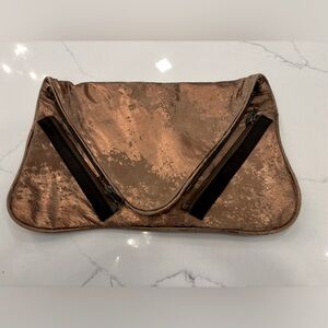 Copper and brown clutch no label brand new never used